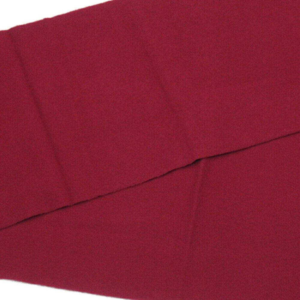DIOR muffler logo embroidery Bordeaux wool hair Authentic - Picture 6 of 6